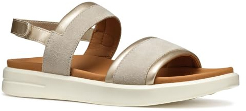 Geox D XAND 2S A - Sandalo Donna, Lt Taupe/Lt Gold,