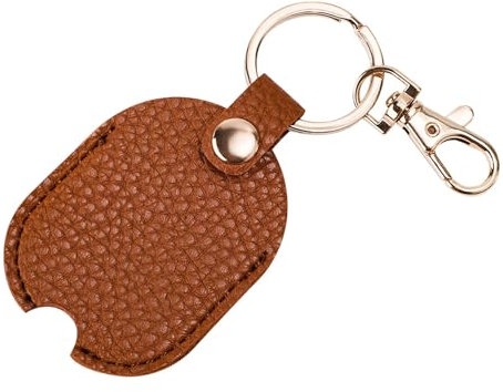 NQEUEPN Funda de Cuero para Llave de Coche, Repuesto para Llave Rota Protector de Llavero de Cuero de PU con Llavero de Hierro Funda para Llave de Casa para Hombre y Mujer (Gris, Dorado)