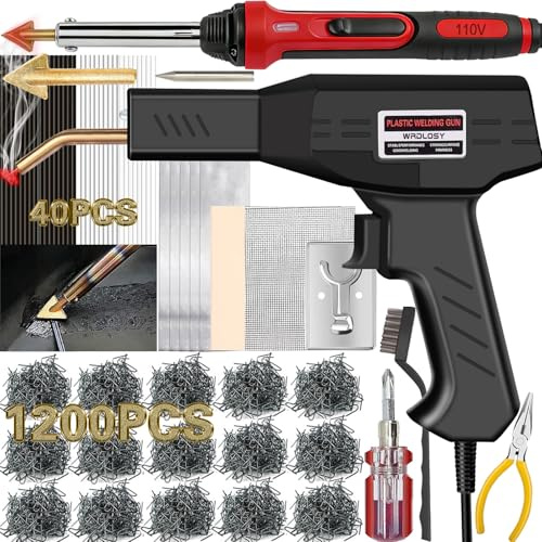 Wrdlosy Plastic Welder Kit, 1200PCS Hot Stapler for Bumper & Dash Repair