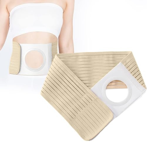 DIFLAX Ceinture de soutien de stomie unisexe, Ceinture de Stomie Unisexe Bandage de Stomie pour Les Patients atteints de colostomie prévenir hernie parastomal (XL)