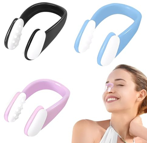 EIHI 3Pcs pince nez Pince Nez Natation, Pinces à Nez en Silicone, Réutilisable Pinces à Nez pour Natation Adultes et Enfants Unisexe
