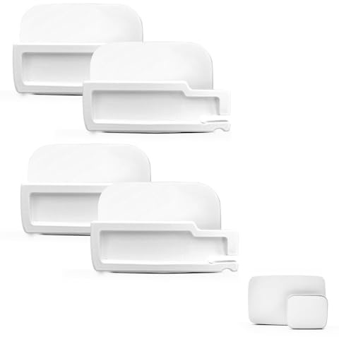 Generico Soporte para Peaje de Autopista Compatible con Via-T, Fulli (Dispositivo Kapsch TRP-4010, Verificar Compatibilidad). 4 Piezas, Blanco