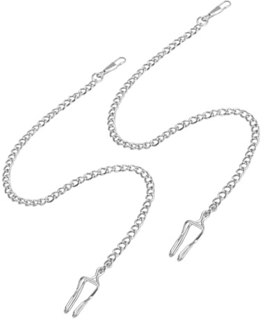 Uonlytech 2pezzi Catenina per Orologio da Tasca Catena Regolabile per Gilet o Orologio da Appendere Accessori Classici per Uomo