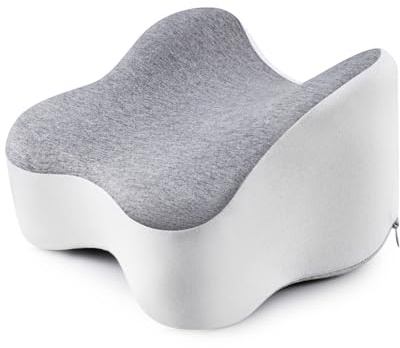 Wapasezyar Cojín para rodillas para dormir de lado, almohada ergonómica para dormir de lado con memoria, para apoyar piernas, rodillas, cadera espalda y embarazo, extraíble y lavable