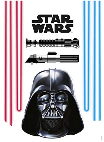 Wandtattoo - Star Wars Darth Vader and Lightsaber - Größe 50 x 70 cm - Komar, Kinderzimmer, Wandaufkleber, Wanddekoration, Wandsticker
