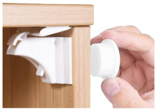 Norjews Child Safety Magnetic Cupboard Locks [20 Locks & 3 Keys] - Baby Safety Proofing Cupboard Catches and Locks, No Screws or Drilling, Easy Install in Seconds, Protect Kids & Baby Proof Your Home