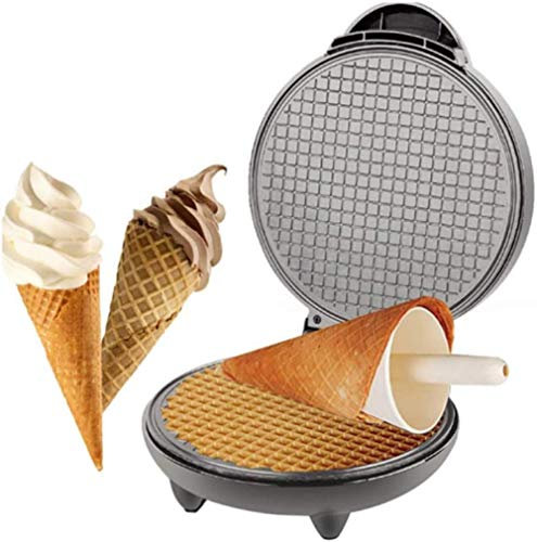Gaufrier Cone Maker - 10 Pouces Crispy Egg Roll Machine avec Shaper Roller | Moule à Omelette croustillant antiadhésif pour crêpes ou gaufres de Cornet de crème glacée Bricolage Uptodate