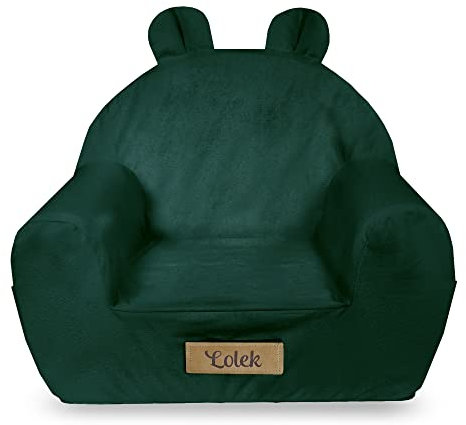 Flumi Kindersessel – Personalisierte Schaum Babysessel - Kindersitz fur Kinderzimmer Spielzimmer – Mikrofaser Sessel mit Gravur Kindername