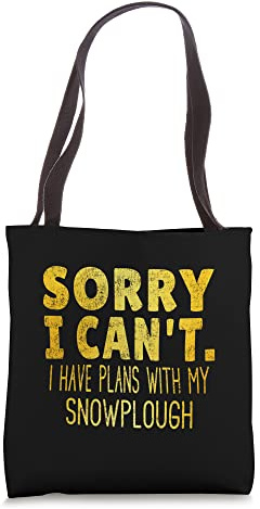 Eat Sleep Snowplough Repeat - Gold Text Snow Plow Truck Tote Bag