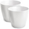 TULMERO Vaso da fiori opaco in plastica, vaso decorativo per piante, grandi e piccole, set da 2 vasi per fiori, vaso per erbe, 2 pezzi, bianco, diametro 25 cm