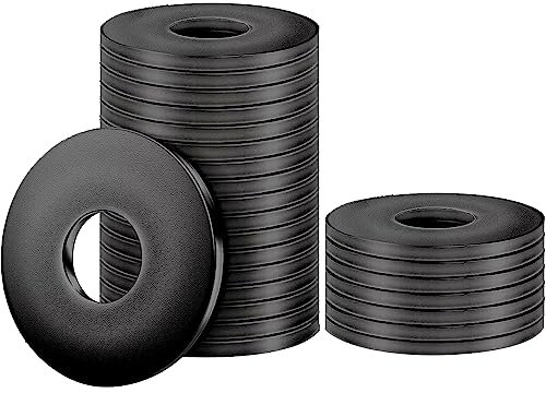 Drenky Rondelles Metal M5,25 Pièces Rondelles Plates Acier Inoxydable A2 V2A Rondelle de Calage Noir Joint Torique pour Vis et Boulons Filetés