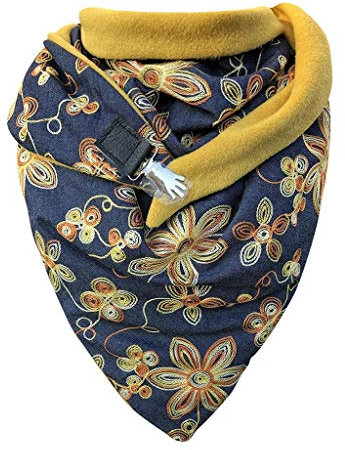 GBEN Dreieck Schal Damen Winter Warm Schlupfschal Kuschelige Halswärmer mit Knopf Weicher Halswärmer Dreieckstuch Lustig Katzenmotiv Scarf Dreiecksschal Schlauchschal (Multicolor, One Size)
