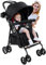 Vinteky Klappbar Buggy Kinderwagen Sportwagen Kindersportwagen Kombi-Funktion Reisebuggy, 360° 4-Zoll-Räder, mit Liegefunktion 5-Punkt-Sicherheitsgurt, ab 6 Monate 25kg Großer Korb Schwarz