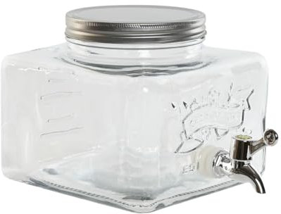 Dispensador de Agua Home ESPRIT Transparente Metal Silicona Cristal ABS 3,5 L 19 x 25 x 16 cm - Marca: Home ESPRIT - EAN: 8424002175573