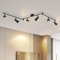 Deboola Deckenstrahler 6 Flammig Deckenlampe Wohnzimmer - Schwarz Deckenleuchte Modern Design Innen Strahler Metall GU10 Deckenspots 350°Schwenkbar Spots für Schlafzimmer Flur Küche(Ohne Leuchtmittel)
