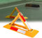 Car Parking Space Lock, Triangle Lockable Folding Car Parking Barrier, Hole Spacing 26.5 Cm, 8 Ton Compression Resistance, for Safe Lane Driveway Parking,A