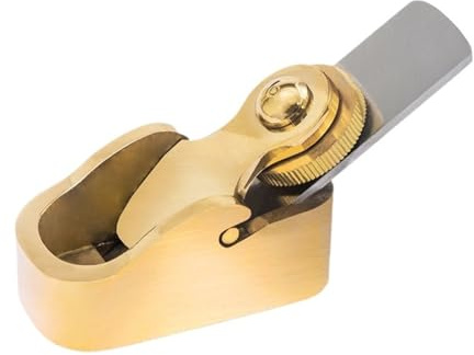 Mini cepillo de mano, cepillo para carpintería de cobre y latón con borde inferior convexo, herramienta manual para cepillar a empuje para lijar superficies de madera (1 juego (5 unidades)
