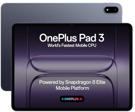 OnePlus Pad 3 Android Tablet 16 GB RAM + 512 GB ROM WiFi, Snapdragon 8 Elite CPU, 13.2 3.4k Screen, 144Hz Adaptive Refresh Rate, 8 Speakers, OnePlus AI, 12140 mAh Battery, Storm Blue