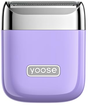 yoose Lady Shaver, IPX7 Alloy Body Electric Razors for Women (USB-C, 3.6mm Guide Comb, Multi Shaving Modes), Portable Size, Taro Purple