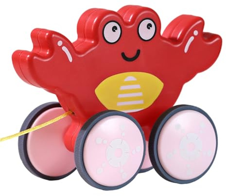 Renopfect Jouet à pousser,Jouets à tirer pour 1 an | Jouets amusants avec lanière, jouet push pull | Jouet éducatif pour marcher et équilibrer, jouet interactif