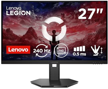 Lenovo Legion 27-10 Gaming Monitor | FHD, 240 Hz, IPS, 0.5ms, 16:9 | VESA Adaptive Sync | VESA mount 100mm | Tilt |Raven Black