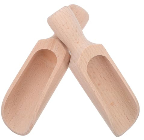 TOPPERFUN 2piezas Cuchara Medidora de Madera Cucharas para Harina Azúcar y Café Multiusos para Repostería Cereales y Tarros de Cocina