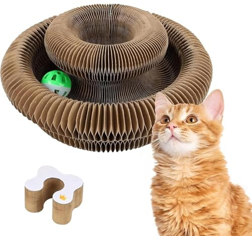 Sivena Tiragraffi Interattivo per Gatti – Tunnel Gigante Magnetico, Trasformabile in Cuccia e Area Gioco (1 pezzo)