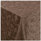 Tischdecke Damast Stoff Barock Tulpen Tischtuch Bügelarm eckig 80x80 cm in Braun mit umgenähtem Rand Premium Qualität