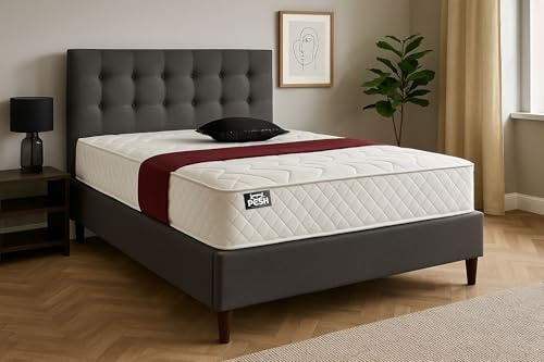 Pesh King Size Mattress 5FT – 6 Inch Hybrid Mattress with Memory Foam, Individually Pocket Springs – Medium Firm Orthopedic for Back Pain Relief – Pressure Relief Bed with Breathable Comfort