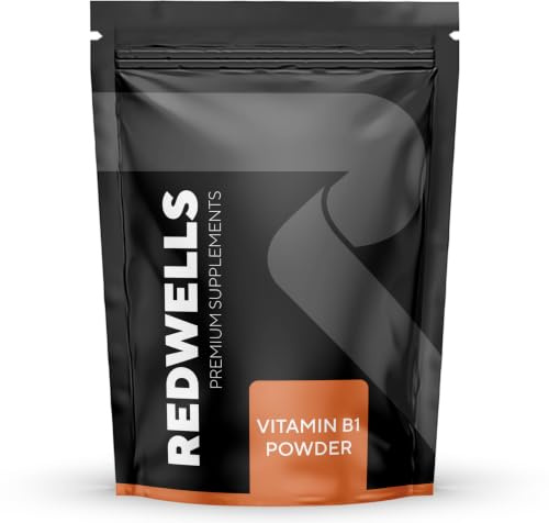 Vitamin B1 Powder Thiamine Hcl REDWELLS No Additives GMO Free Vegan - 50g Pack
