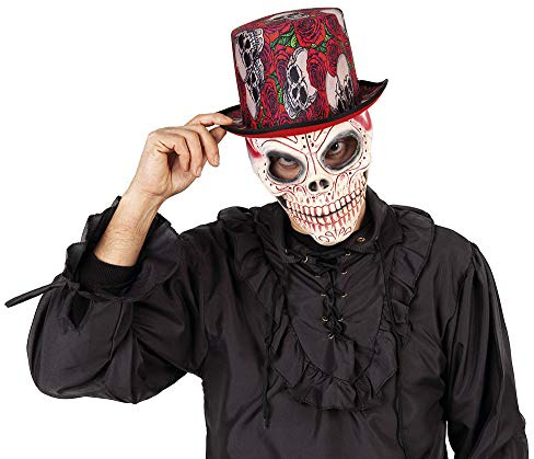 Rubies - Sombrero Copa Skulls e Roses con Luz (S5293)