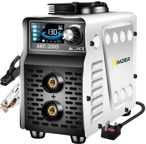 SSIMDER ARC Welder Machine Mini Inverter Welder ARC-200SI 240v MMA/Lift TIG/Hot Start/ARC Force Anti-Stick Portable Welding Machine with Smart LCD Display for Home DIY, Auto Repair, Metal Crafting