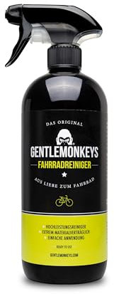 GENTLEMONKEYS Fahrradreiniger (1l) • Gel-Reiniger für Fahrrad, Rennrad, E-Bike, Mountainbike • Für alle Oberflächen Fahrrad • Reinigt & Pflegt • Biologisch abbaubarer Bike Reiniger