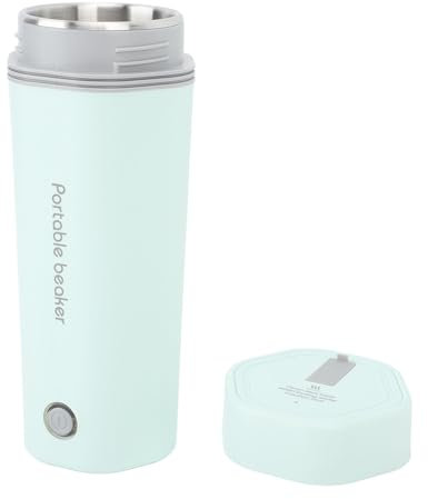 Petite Bouilloire à thé Portable, Eau Bouillante électrique de Voyage en Acier Inoxydable, Mini Machine à Boissons Chaudes, Tasse Légère (24V)