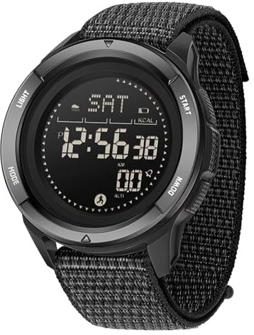 Digitaluhr Militär Uhr Herren Digital Armbanduhr Tactical Watch Military Herrenuhr 5 ATM Wasserdicht Kompass Schrittzähler ohne app und Handy Kalorienzähler Outdoor Stoppuhr Sport Chronograph Junge