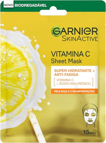 Garnier SkinActive Mascarilla Facial Vitamina C, 1 unidade (Paquete de 5)