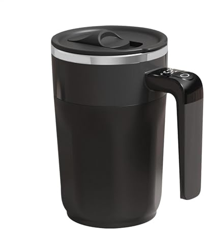 Taza mezcladora eléctrica – Botella mezcladora eléctrica magnética de proteínas, 400 ml, impermeable, taza mezcladora automática multiuso, leche, vaso mezclador recargable de acero inoxidable de viaje