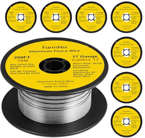 FarmNix Fil d’Aluminium 17 Gauge 2000 ft (608 m) pour Clôture Électrique