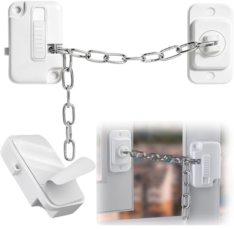 JYXNU Candados de Seguridad para Bebés, Cerraduras para Puertas de Nevera y Congeladores con Llave, Restricción de Ventana con Cable de Bloqueo para Armario Puertas Ventanas, Blanco