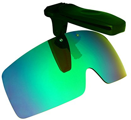 HKUCO Gafas de sol Clip Verde TAC Polarizado Lenses Hat Visors Clip-on Gafas de sol For Fishing/Biking/Hiking/Golf UV400 Protect