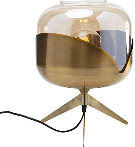 Kare Design Tischlampe Golden Goblet Ball Gold, Tischleuchte, Stahl Fassung, Glas Schirm, Dekoleuchte, Nachttischlampe, Schreibtischlampe, kein Leuchtmittel inklusive, 35x27x27cm (H/B/T)