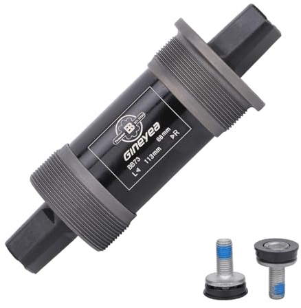 catazer Bike Square Taper Bottom Bracket BSA 68mm Steel Crank Spindle 113mm