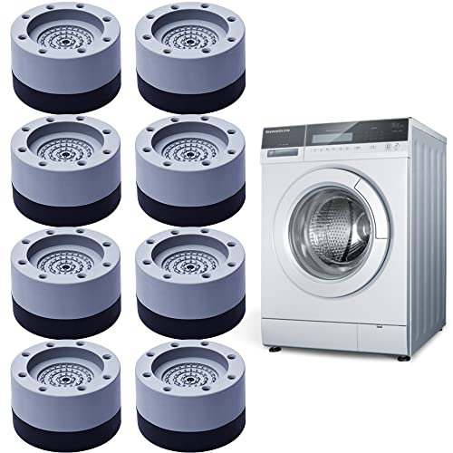Dantolo 8 Stück Waschmaschine anti vibration füße, Vibrationsdämpfer für Waschmaschine, rutschfeste Füße zur Vermeidung von Lärm und Rutschen