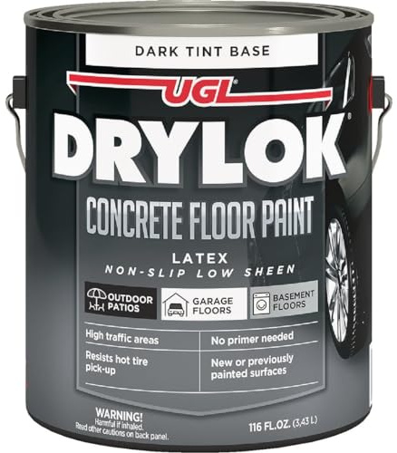 Drylok 43813 Concrete Floor Paint, Non-Slip Dark Tint Base, Gallon - Quantity 1