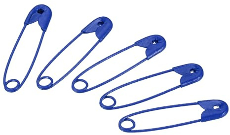 MECCANIXITY Safety Pins 0.98 Inch Metal Small Sewing Pins for Blankets Skirts Crafts Brooch Making Blue 500Pcs