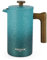 Poliviar French Press aus Edelstahl, Thermo Kaffeebereiter Doppelwandig isoliert, Kaffeebereiter 1 Liter, Handfilter Kaffeepresse mit Plunger & Griff aus Holz, Coffee Press