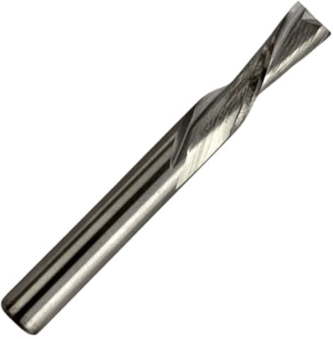 Rennie Tools - 5mm Cutting Diameter x 22mm Flute x 6mm Shank Solid Carbide Down Cut 2 Flute Spiral Router Bit / Cutter For Soft & Hard Woods, MDF, Laminated Plywood, Particle Board Etc.