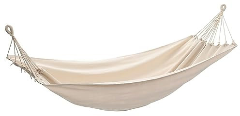 ShGaxin Hamac couleur crème 260 x 150 cm, hamacs et chaises longues, hamacs suspendus, hamac d'arbre suspendu, hamac de jardin extérieur, hamac d'intérieur