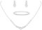 AOWVUTS Brautschmuck Schmuck Hochzeit Set Braut Strass Kristall Halskette Armband Anhänger Ohrring Silber Set Schmucksets für Damen Braut Brautjungfer Geschenk Schmuck