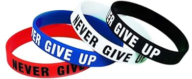 Yocoyee Never Give Up, You are Awesome, Rubber Bracelet Inspirational Motivational Silicone Wristbands for Women and Men, One Size, Silicone, no gemstone